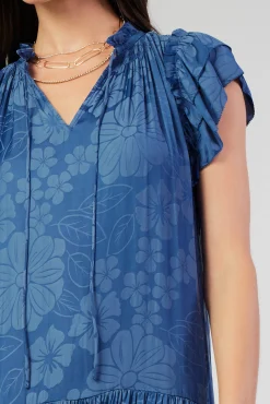 Floral Jacquard Maxi Dress