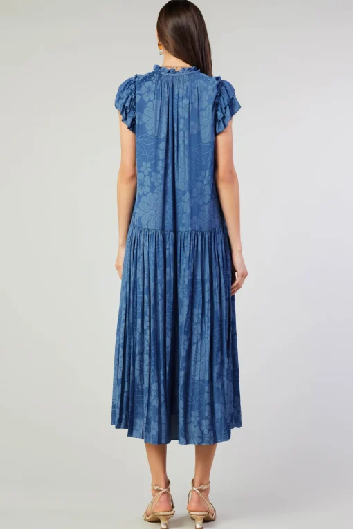 Floral Jacquard Maxi Dress