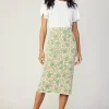 Floral Knit Midi Skirt