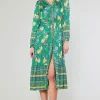 Floral Motif Buttondown Dress