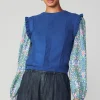 Floral Nouveau Contrast Top