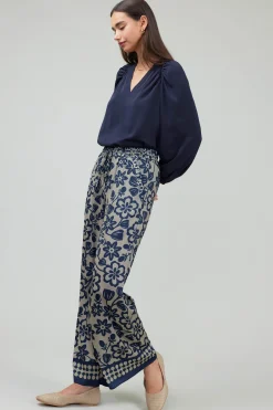 Floral Patterned Pull On Pants