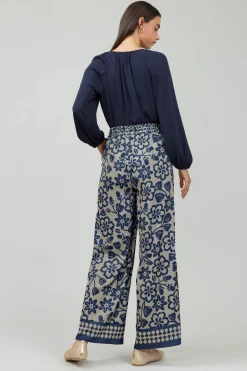 Floral Patterned Pull On Pants
