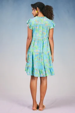 Floral Print Tiered Mini Dress