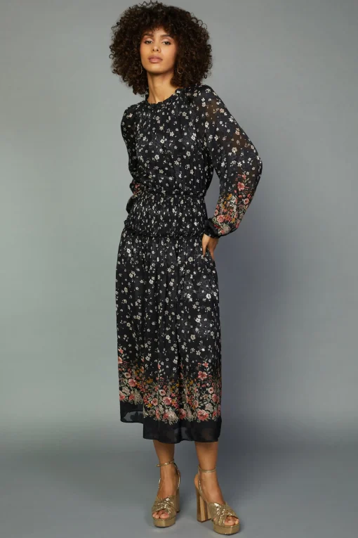 Floral Smocked Midi Dress