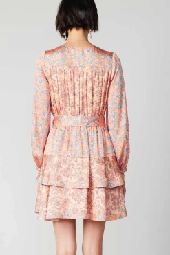 Floral Surplice Mini Dress