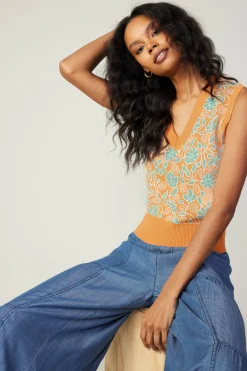 Floral Sweater Vest