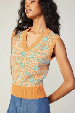 Floral Sweater Vest
