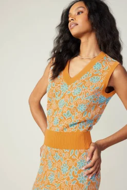 Floral Sweater Vest