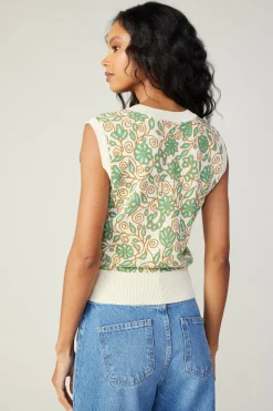 Floral Sweater Vest