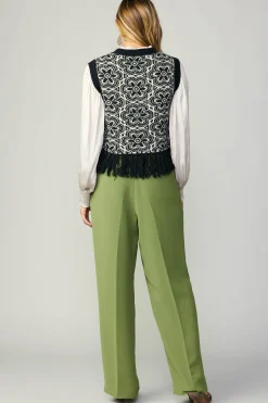 Floral Tassel Sweater Vest