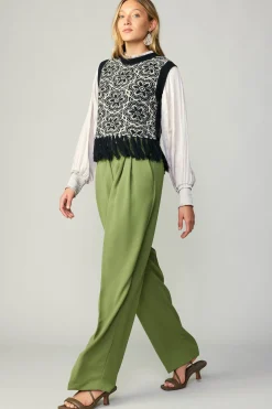 Floral Tassel Sweater Vest