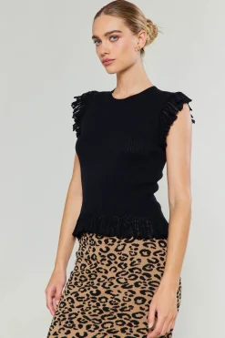 Flutter Sleeve Sweater Top