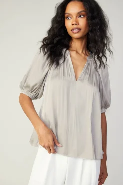Gathered Neckline Blouse