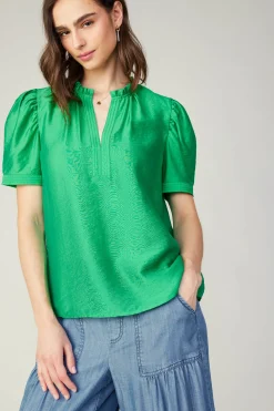 Gathered Sleeve Blouse