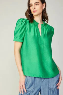 Gathered Sleeve Blouse