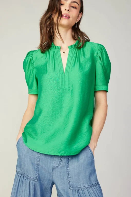 Gathered Sleeve Blouse