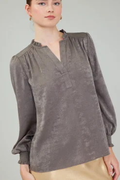 Glimmer Smocked Cuff Blouse