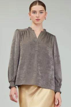 Glimmer Smocked Cuff Blouse
