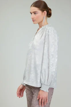 Glimmer Smocked Cuff Blouse