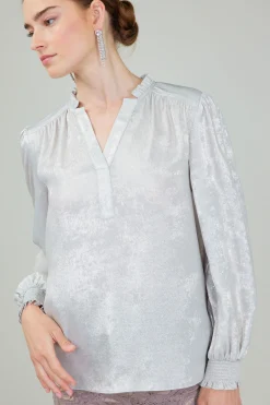 Glimmer Smocked Cuff Blouse