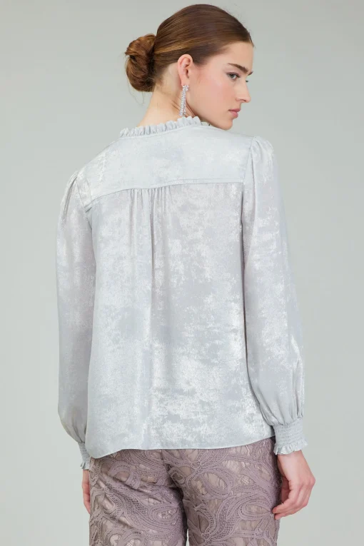 Glimmer Smocked Cuff Blouse