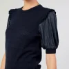 Half Sleeve Contrast Top
