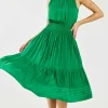 Halter Smocked Midi Dress