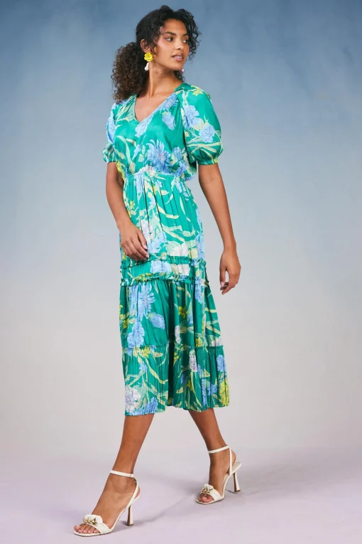Hana Botanical Midi Dress