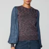 Heather Contrast Sweater Top