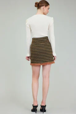 Houndstooth Mini Skirt