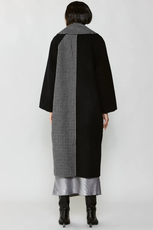 Houndstooth Oversized Wool Coat