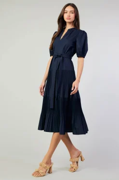 Ilana Pleated Midi Dress