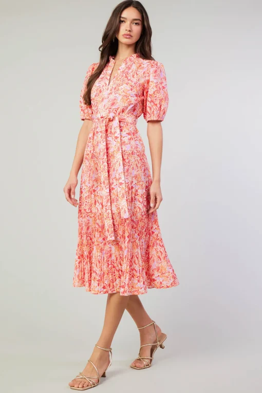 Ilana Pleated Midi Dress