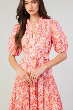 Ilana Pleated Midi Dress