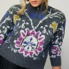 Jacquard Zip Sweater