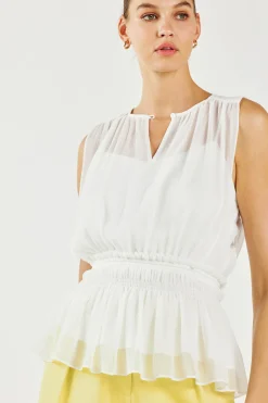 Keyhole Organza Top