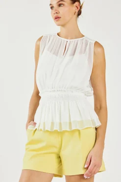 Keyhole Organza Top
