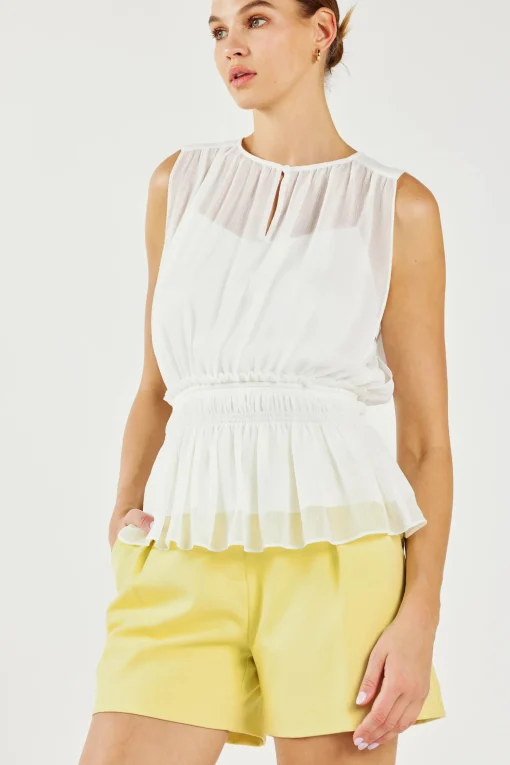 Keyhole Organza Top