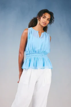 Keyhole Organza Top