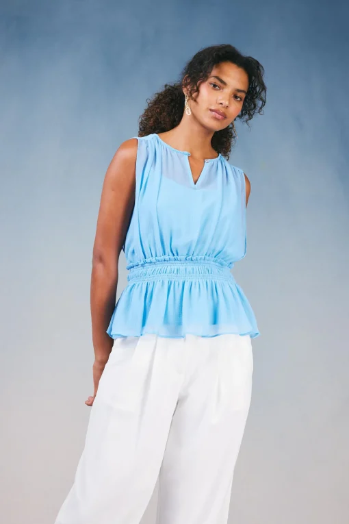 Keyhole Organza Top