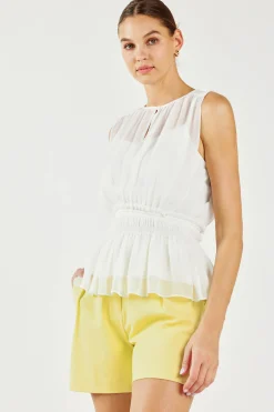 Keyhole Organza Top