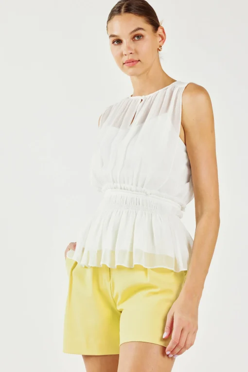 Keyhole Organza Top
