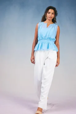 Keyhole Organza Top