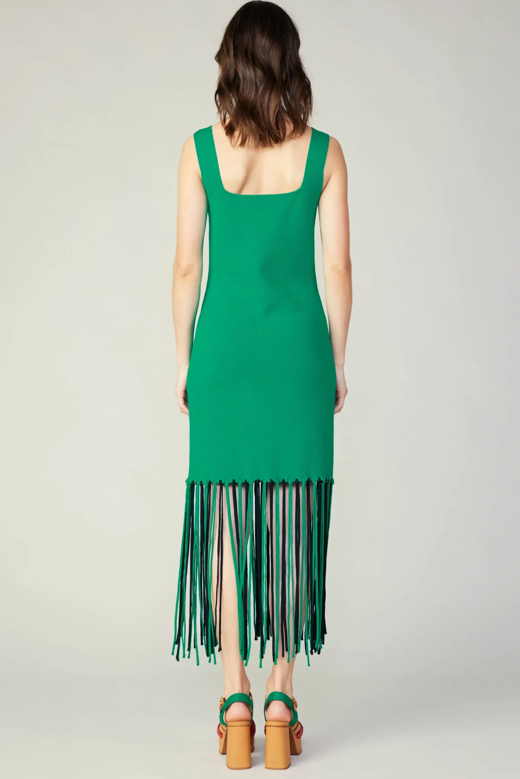 Knit Fringe Hem Dress