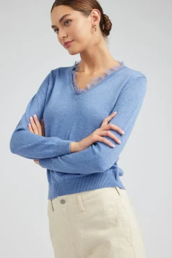 Lace Detail Sweater Top