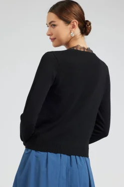 Lace Detail Sweater Top