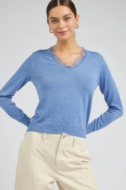 Lace Detail Sweater Top