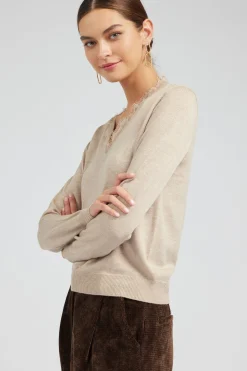 Lace Detail Sweater Top