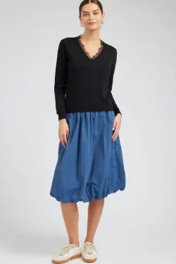 Lace Detail Sweater Top